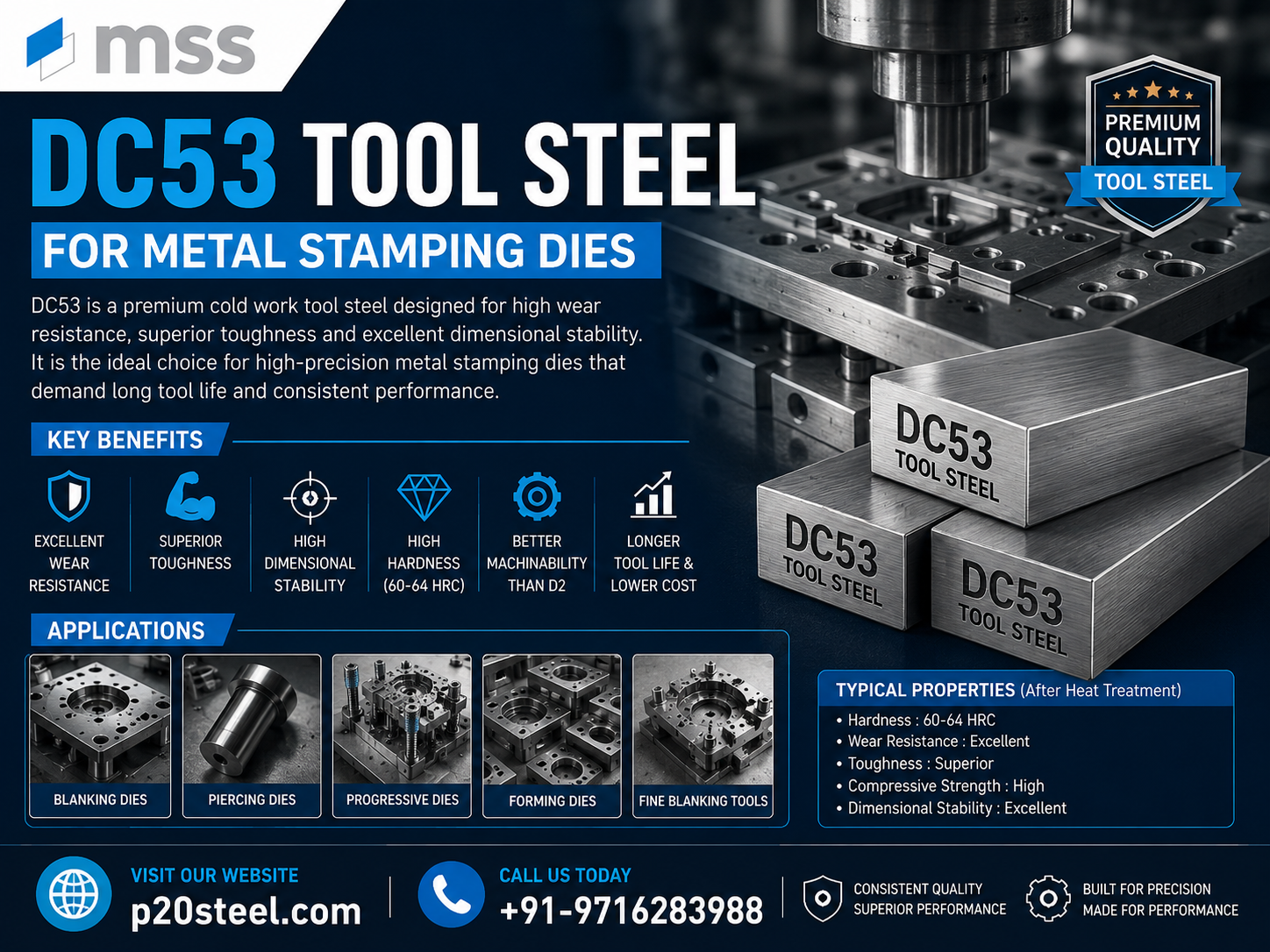 DC53 Tool Steel for Metal Stamping Dies DC53 Tool Steel for Metal Stamping Dies