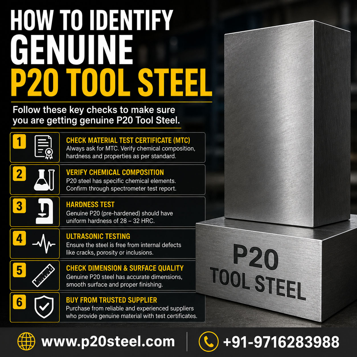 How to Identify Genuine P20 Tool Steel