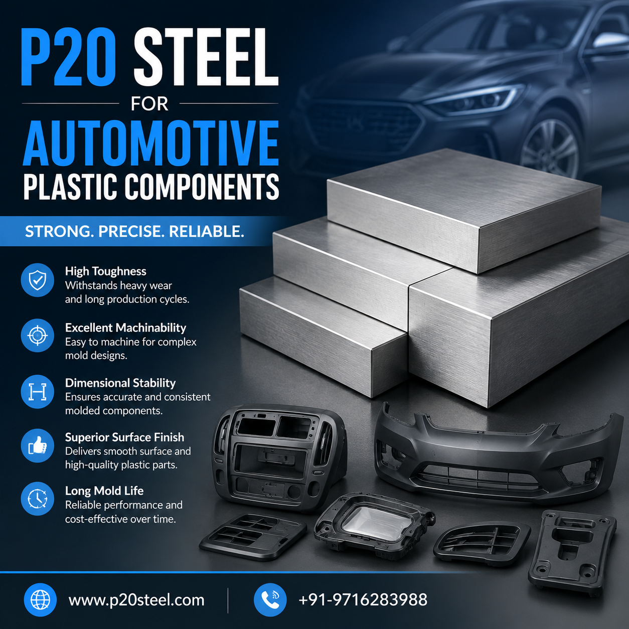 P20 Steel for Automotive Plastic Components