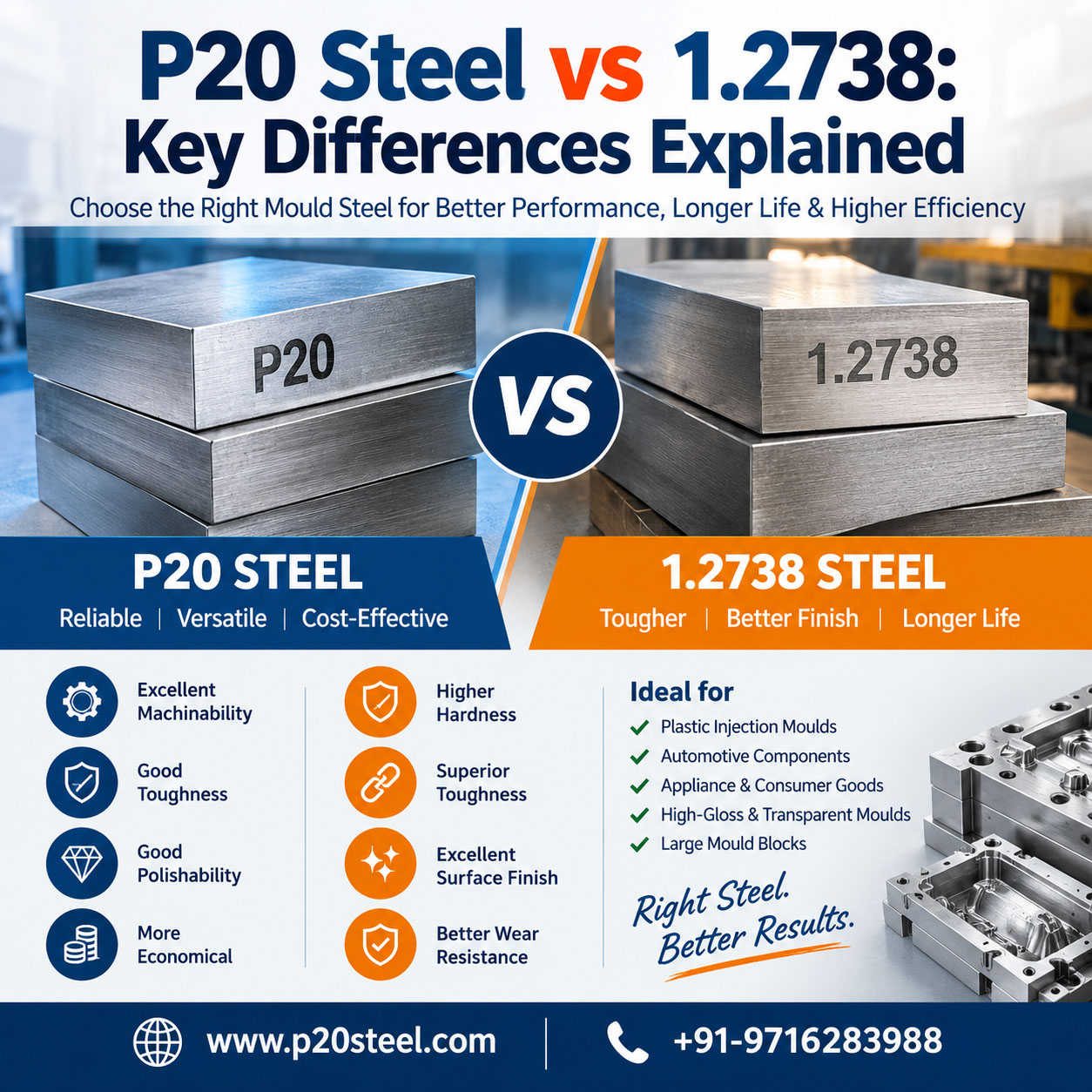 P20 Steel vs 1.2738: Key Differences Explained